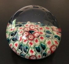 MURRINA MURANO VETRO FERMACARTE VINTAGE MILLEFIORI E CUORI VENICE