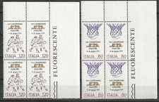 1979 REP. PALLACANESTRO BASKET N. 2 QUARTINE  D'ANGOLO "FL"  cat. 1465-6 MNH**