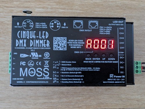 Used cinque led - dmx, 5