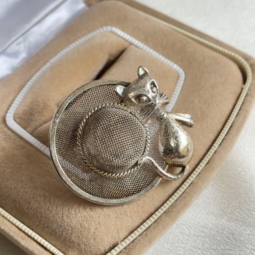 Spilla gatto cappello - gatto,