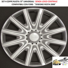 Per FORD "Disegno FIESTA 2008" Set 4 Copricerchi 15" Universali SENZA LOGO
