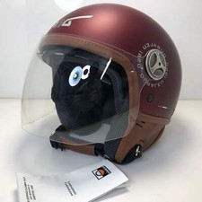 * Duraleu Easy 2.1 - Burgundy/Bordeaux Opaco - Casco Jet Visiera Vintage