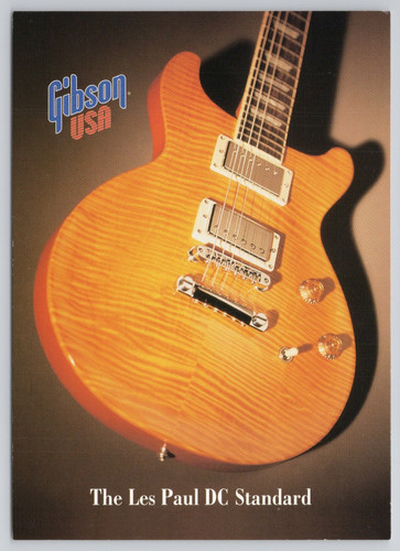 Cartolina chitarra gibson les - chitarra,