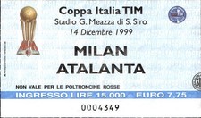 Biglietto stadio Coppa Italia