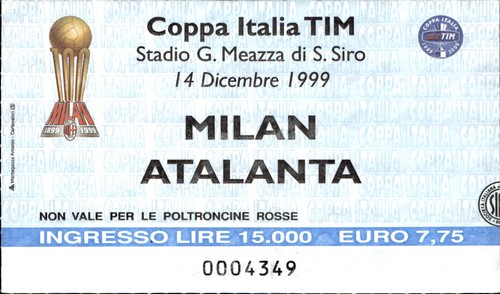 Biglietto stadio coppa italia - biglietto,