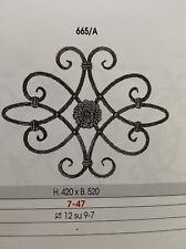 rosone decorativo in ferro battuto12x12 per recinzioni ringhiere cancelli 26/c/1