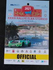 33° RALLYE (Rally) ELBA STORICO 2021  Targhetta Tessera  Pass  OFFICIAL