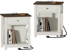 Farmhouse End Table Set di 2