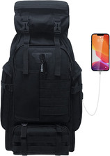 Zaino Da Trekking Da Campeggio 80L, Grande Zaino Tattico Militare, Zaino Da Viag