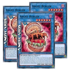 ANGRY BURGER 3x • (Hamburger Arrabbiato) • Comune • DUAD EN029 • 1Ed • Yugioh!