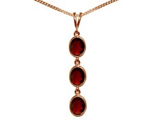 9ct oro rosa naturale - oro, granato
