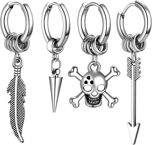 Orecchini cerchio pendenti - a,