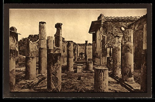 Cartolina pompei casa di - cartolina,