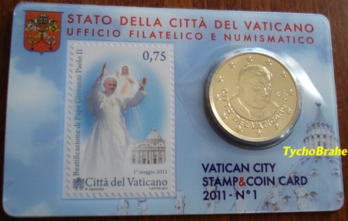 Stamp coin card - coin, cent