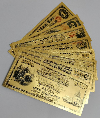 Set banconote usa 1875 - 1875, 8pz