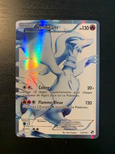 Carte pokémon reshiram - pokémon,