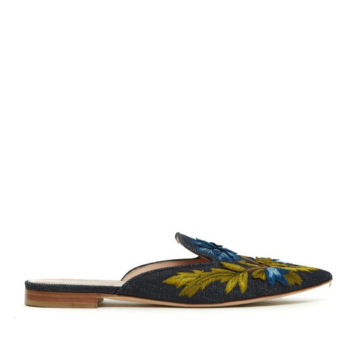 Scarpe piatte slip - on, denim
