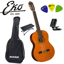 EKO CS10 CHITARRA CLASSICA 4/4 CON CUSTODIA ACCORDATORE 3 PLETTRI Poggiapiede