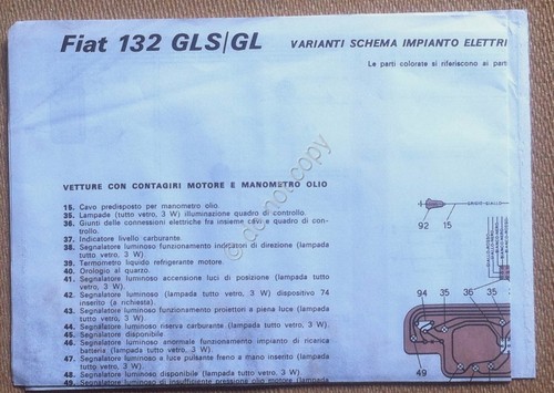 Schema elettrico fiat 132 - schema,