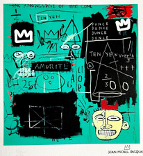 Jean-Michel Basquiat Litografia COA originale numerato "Equals Pi"
