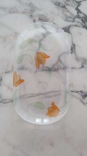 Vassoio vetro con - vetro, fiori
