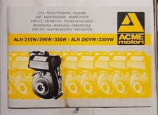 motore ACME aln 215 290 330 libretto ricambi manuale tecnico officina riparazion