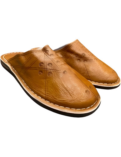 Babouches cuir bout - cuir,