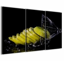 Quadro Moderno 100 x 60 cm Stampa su Tela Canvas 3 pz Apple green III