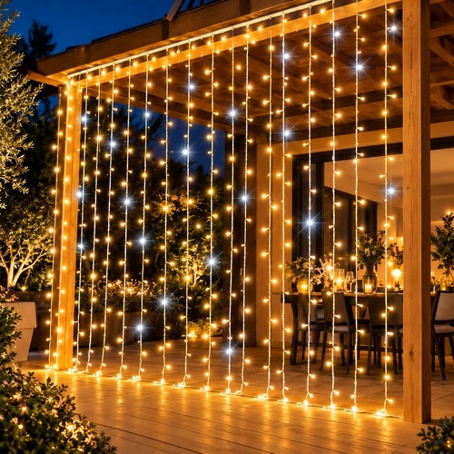 Tenda luminosa cascata - tenda,