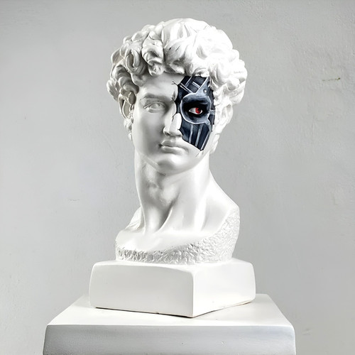 Scultura busto cyborg david - busto,