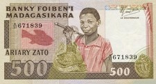 MADAGASCAR 500 FRANCS  ANNO