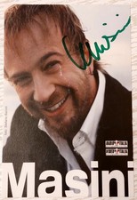 Autografo Marco Masini Originale su Cartolina Ufficiale 2004