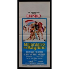 locandina MILIARDARIO MA BAGNINO clambake elvis presley moto motocicletta B85