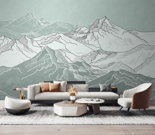Mountain painting r21617 - 3d,