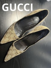 GUCCI decolte tacco GG tela