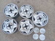 CERCHI ALFA ROMEO 75 INDY SPEEDLINE 6Jx14 H2-40 + SET 4 COPPE RUOTA (09 PEZZI)