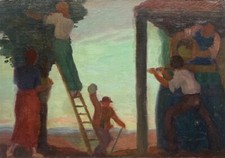 Quadro a Olio Raccolto Della