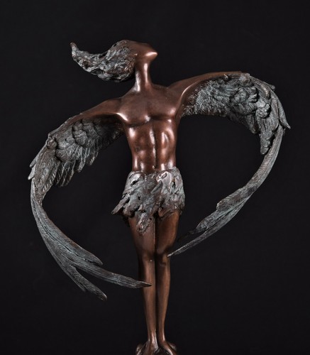 Bronzo scultura statua uomo - bronzo,