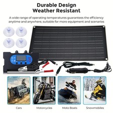 Kit Pannello Solare Monocristallino 40W con Base Nera e Regolatore Fotovoltaico