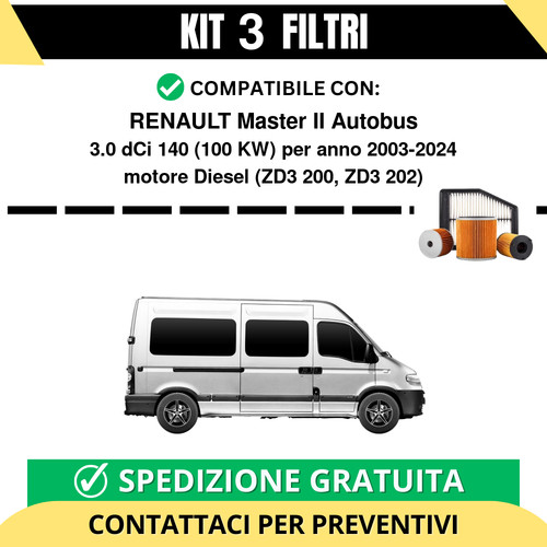 Kit filtri tagliando per - kit, 3