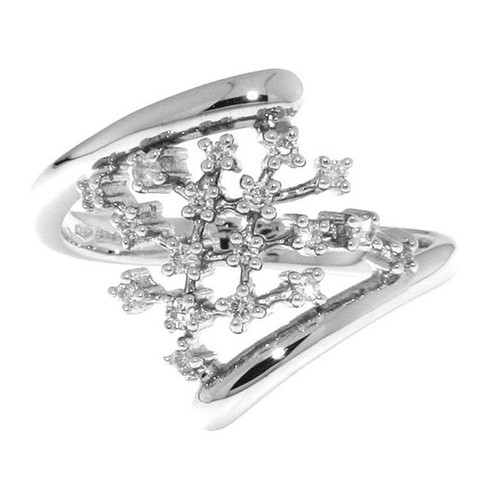 Anello miluna donna oro bianco - anello,