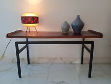 Tavolino da caffè danese metà secolo moderno anni 60 legno e metallo