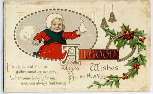 Buona anno con bambina - con,