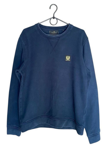 Belstaff felpa uomo basic navy - belstaff,