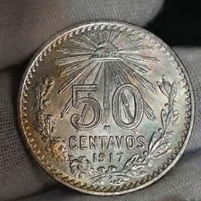 50 CENTAVOS 1917 ANNO RARO
