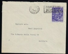 S1493-REPUBBLICA,USI ISOLATI £ 20 ANNO SANTO MCML (n°620), MILANO-MACERATA,1950