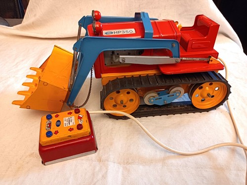 Vintage metal bulldozer - vintage,