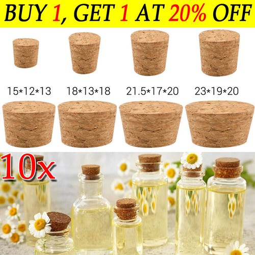 10x tappi conici sughero legno - 10x,