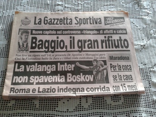 Gazzetta dello sport - baggio, il