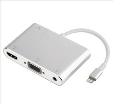 Convertitore Adattatore AV Audio Lightning a HDMI VGA per iPhone X 6 7 8 Plus iPad**